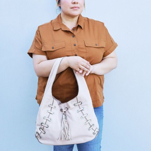 Michael Kors Astor Grommet Hobo Bag in Blush $428+ - Picture 2 of 15